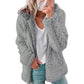 Dames hoodie met rits en zachte pluizige stof