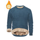 Heren-sweatshirt met ronde hals en fleecevoering 