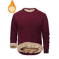 Heren-sweatshirt met ronde hals en fleecevoering 