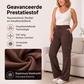 Hoge taille trekkoord cargo flare broek voor dames