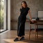 Ademende instap sneakers met sokdesign voor dames