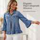Vrouwen cropped spijkerjasje met rucheszoom