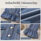 Vrouwen cropped spijkerjasje met rucheszoom