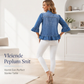Vrouwen cropped spijkerjasje met rucheszoom
