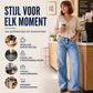 👖 Dames Hoge Elastische Wide Leg Jeans – Stretch Jeans met Wijde Pijpen, Comfortabele Pasvorm & Trendy Denim Look ✨