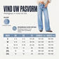 👖 Dames Hoge Elastische Wide Leg Jeans – Stretch Jeans met Wijde Pijpen, Comfortabele Pasvorm & Trendy Denim Look ✨