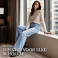👖 Dames Hoge Elastische Wide Leg Jeans – Stretch Jeans met Wijde Pijpen, Comfortabele Pasvorm & Trendy Denim Look ✨