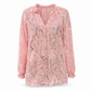 Elegant losvallende kanten blouse met lange mouwen voor dames