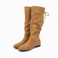 Lace-up slouchy-laarzen voor dames, kuitlengte
