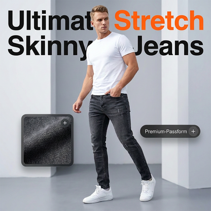 Gescheurde stretch-skinny-jeans voor heren