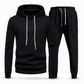 Heren Trainingspak met Capuchon en Wafelpatroon Jacquard