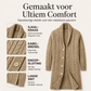Middellange kabelgebreide cardigan voor heren