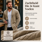 Middellange kabelgebreide cardigan voor heren