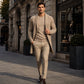 Middellange kabelgebreide cardigan voor heren