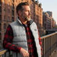 Heren bodywarmer met opstaande kraag en vulling