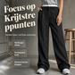 Dames hoge taille rechte broek