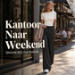 Dames hoge taille rechte broek