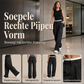 Dames hoge taille rechte broek