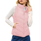 Dames gewatteerde bodywarmer met opstaande kraag