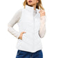 Dames gewatteerde bodywarmer met opstaande kraag