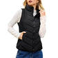 Dames gewatteerde bodywarmer met opstaande kraag