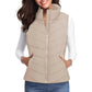 Dames gewatteerde bodywarmer met opstaande kraag