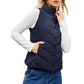 Dames gewatteerde bodywarmer met opstaande kraag