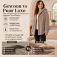 Loszittende pluchen jack met capuchon voor dames