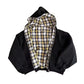 Unisex omkeerbare geruite hoodie met rits