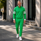 Heren casual set van pullover met halve rits en broek