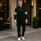 Heren casual set van pullover met halve rits en broek
