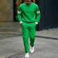 Heren casual set van pullover met halve rits en broek