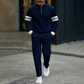 Heren casual set van pullover met halve rits en broek