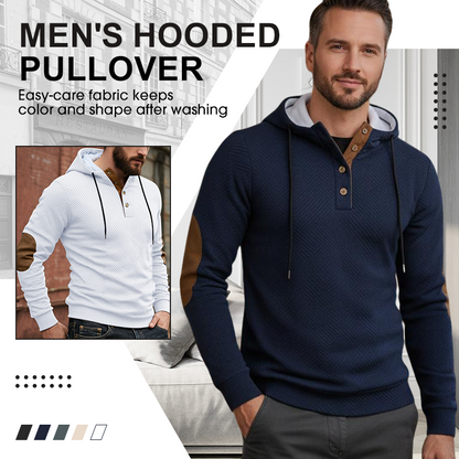 Klassieke, ruimvallende pullover met capuchon voor heren