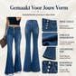 Dames high-waist stretch flare jeans