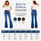 Dames high-waist stretch flare jeans