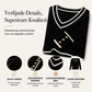 Elegant gebreid dames shirt met V-hals en contrastdetail