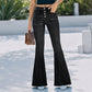 Dames high-waist stretch flare jeans
