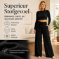 Geribbelde croptop en wijde broek set voor dames