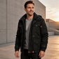 Heren winterjack met thermovoering en afneembare capuchon