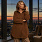 Warme casual corduroy jack voor dames, winter