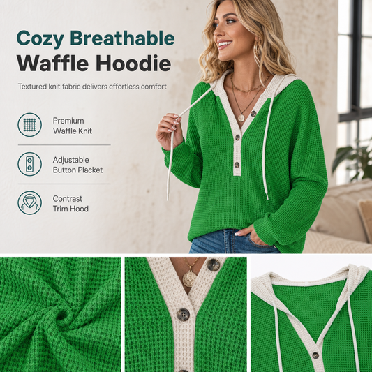 Dames-sweatshirt met capuchon en losse pasvorm