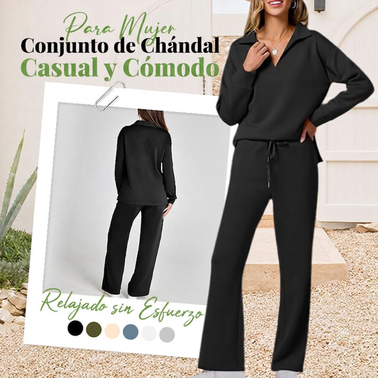 🔥Conjuntos de 2 piezas para mujer, conjuntos deportivos casuales de manga larga