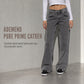 Retro high-waisted jeans met wijde pijpen voor vrouwen