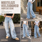 Retro high-waisted jeans met wijde pijpen voor vrouwen