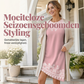 Damesjurk met ronde hals, lange mouwen en bloemenprint