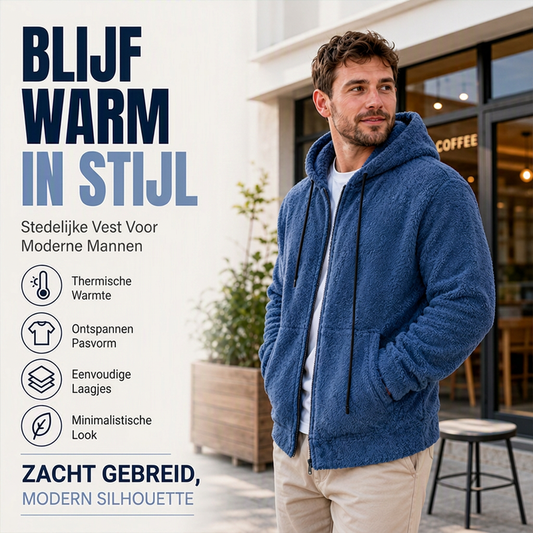 Warme, comfortabele hoodiejack voor heren voor de winter