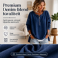 Denim pullover voor dames met lange mouwen en halve rits