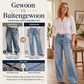 🆕 Nieuw Binnen ✨ Dames Wide Leg Jeans met Voornaad – Trendy Wijde Pijp Broek met Elegante Pasvorm & Comfortabele Stretch