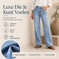 🆕 Nieuw Binnen ✨ Dames Wide Leg Jeans met Voornaad – Trendy Wijde Pijp Broek met Elegante Pasvorm & Comfortabele Stretch
